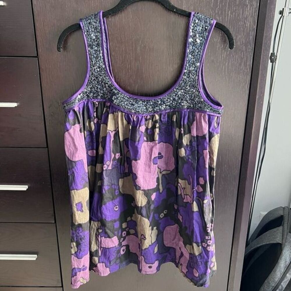 French Connection flowy sequins sleeveless blouse